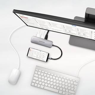 Axagon HMC-5 dockingstation Ledningsført USB 3.2 Gen 1 (3.1 Gen 1) Type-C Grå