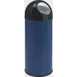 EKO V-Part brandsikker affaldsspand med push låg 55 liter blå