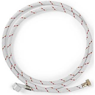 Nedis - Nylon Indløbsslange | 1/2&#39;&#39; | 3/4&#39;&#39; | 10 Bar | 90 °C | 2.50 m | Ansøgning: Tallerken / Vaskemaskine | Nylon | Hvid / Rød - WAIH3412SH1N25