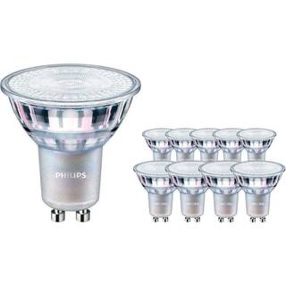 Fordelspakke 10x Philips MASTER Value LED Spot GU10 PAR16 4.9W 355lm 36D - 922-927 Dim To Warm | Bedste Farvegengivelse - Dæmpbar - Erstatter 50W
