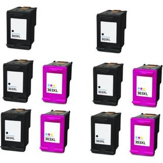 Kompatible blækpatroner HP 303 XL - T6N01AE, 10 stk. rabatpakke 176 ml