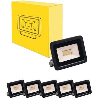 Fordelspakke 6x LED projektør 20W 2000lm 100D - 840 kold hvid | IP66 - symmetrisk