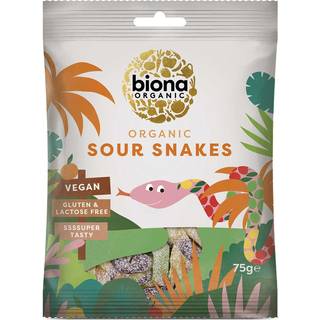 Biona Vingummi Syrlige Slanger Økologisk - 75 g