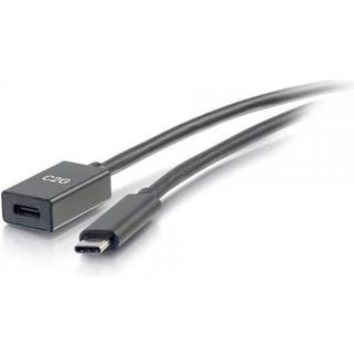 C2G 1ft USB C M/F Cable Extension 10G 3A
