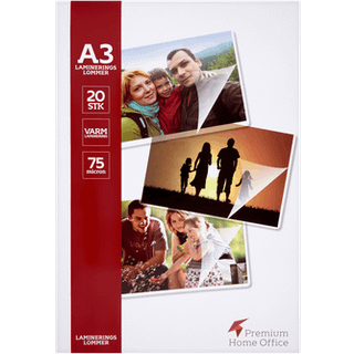 A3 lamineringslommer varm 20 stk.