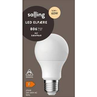 Salling LED kronepære 8,5W - dæmpbar (På lager i varehus)