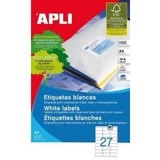 Apli multietiketter 70x30mm hvid