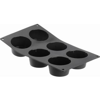 de Buyer Moulflex Silikonform für 6 Muffin / mit Antihaft-Eigenschaften - Schwarz