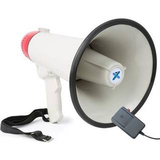 Megafon ekstra kraftig 40W, med sirene TILBUD NU optage micro siren optag