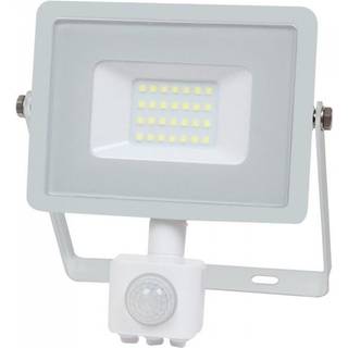 20W LED  projektør m. sensor, 4000K