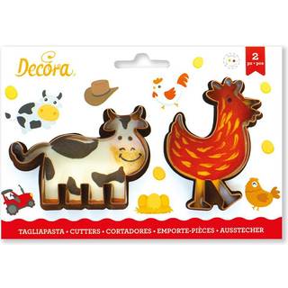 Ko og Høne Udstikkersæt - 2 dele, Decora