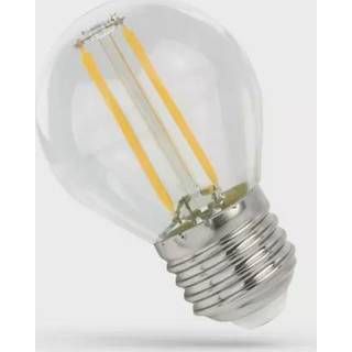 1W LED kronepære - G45, kultråd, klart glas, E27 - Dæmpbar : Ikke dæmpbar, Kulør : Varm