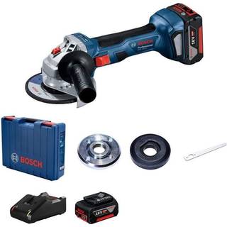 BOSCH GWS 180-LI Vinkelsliber Li-Ion, Ø125 mm + Kuffert +2x batterier Li-Ion, 18V, 4Ah + oplader