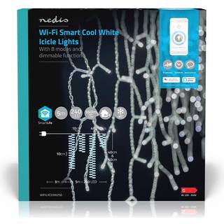SmartLife LED Istap lyskæde - Kold Hvid - 240 LED - 5 m