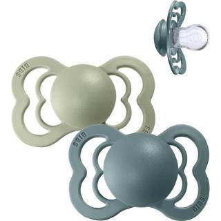 BIBS Supreme Sut - 2-Pak - Str. 2 - Silikone - Island Sea/Sage