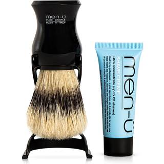 men-ü Barberkost og Holder - Sort (Pure Bristle)
