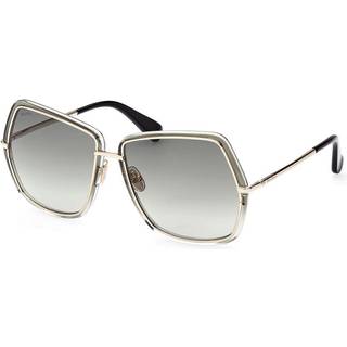 Max Mara Kvinde MM0054 ELSA3 32P Solbriller Metal Guld Grøn Geometrisk Normal Skygge