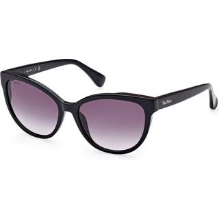 Max Mara Kvinde MM0058 LOGO13 01B Solbriller Acetat Sort Grå Cat Eye Normal Skygge