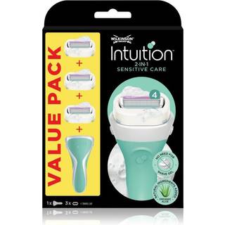 Wilkinson Sword Intuition 2 in 1 Sensitive Care Barberkniv + erstatningshoveder 3 stk