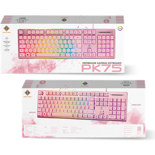 Deltaco GAM-021-RGB-P-DE keyboard - Gaming Tastatur - Pink