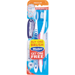 Wisdom Regular Plus Medium Tandbørste - 2 stk