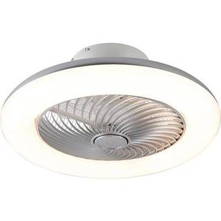 Loftventilator sølv 55,5 cm inkl. LED dæmpbar med fjernbetjening - Clima
