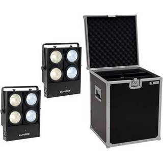 Eurolite Set 2x Audience Blinder 4x100W LED COB CW/WW + Case TILBUD NU