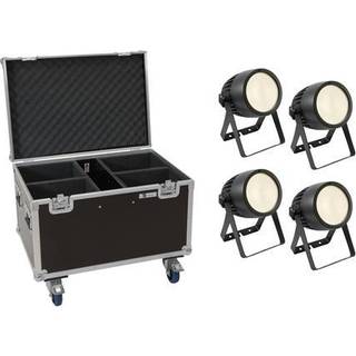 Eurolite Set 4x LED Theatre COB 200 WW + Case with wheels TILBUD NU