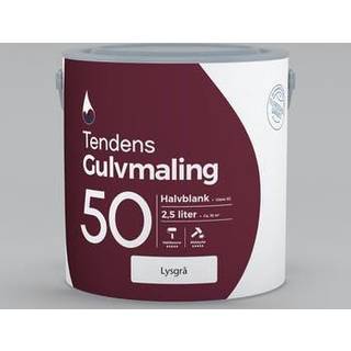 Tendens gulvmaling vf halvblank 50 2,5 liter - lysegrå (På lager i varehus)