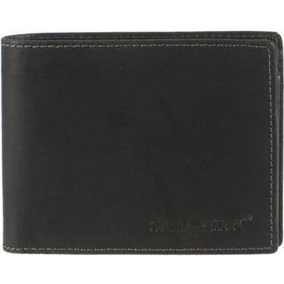 Geldbörse Leder 12x9cm mit RFID Schutz "Vintage" schwarz 1705-RFID-20 | Greenburry.de