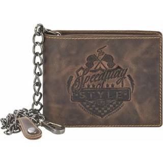 Geldbörse Leder mit Kette "Racing Collection" DALLAS antikbraun 0839-25 | Greenburry.de