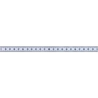 Selvklæbende Pit båndmål i stål 250 cmx13 mm (125-0-125cm) HVID