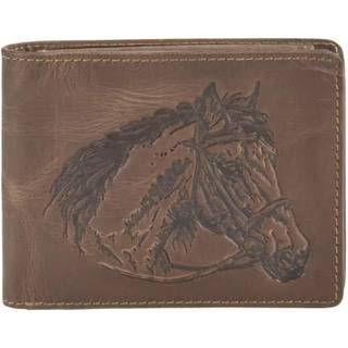 Geldbörse Leder 12x9cm mit Pferd "Vintage" antikbraun 1705-HORSE-25 | Greenburry.de