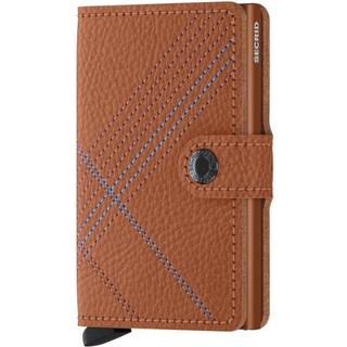 SECRID - Miniwallet Stitch Linea Caramello - 10,2 x 6,5 x 2,1 cm