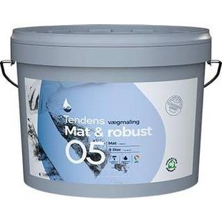 Tendens Mat & Robust vægmaling glans 5 4.5 liter - hvid