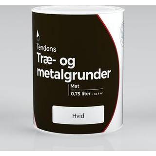 Tendens træ- og metalgrunder 0,75 liter - hvid (På lager i varehus)