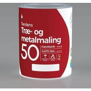 Tendens træ- og metalmaling halvblank 50 0,675 Liter - rød (På lager i varehus)