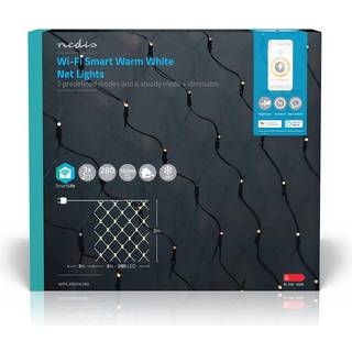 Nedis SmartLife Wifi Warm White Net Lights - 3 x 2 meter