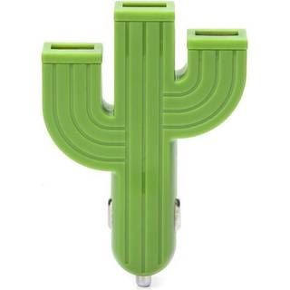 KIKKERLAND - Cactus car charger - Grøn - 3 USB porte