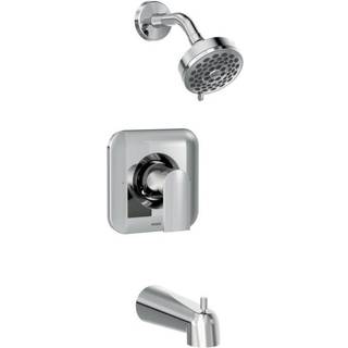 Moen Genta LX Chrome Posi-Temp Pressure Balancing Eco-Performance Modern Badtub Shower vandhane med brusehovedh?ndtag og badekar tud (ventil kr?v