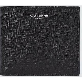 SAINT LAURENT - Pebble-Grain Leather Billfold Wallet - Men - Black