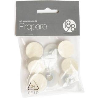 1898 Prepare gulvbeskyttelse sort, 26 mm plast filt rørnitte, 8-pak