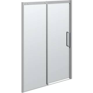 Dansani Classic skydedør, vendbar, 140 cm Krom/klart glas