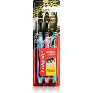 Colgate Zig Zag Charcoal Medium tandbørster 3 stk. - 3 stk.