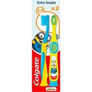 2 stk. Colgate Børnetandbørster 2-6 år Minions