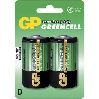 GP Greencell D Batt. R20 2 stk. blisterkort