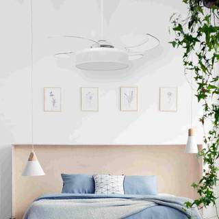 Beacon loftventilatorlampe Fanaway Fraser hvid/klar lydløs