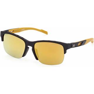 Adidas Sport Unisex SP0048 91X Solbriller Injiceret Blå uigennemsigtig Blå Firkantet Normal Spejl