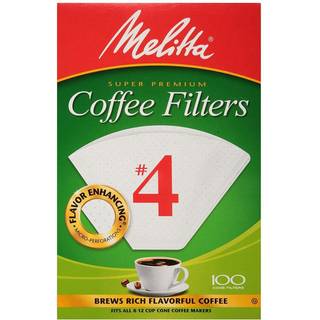 Melitta 624102#4 Hvide kaffefiltre 100 t?lling