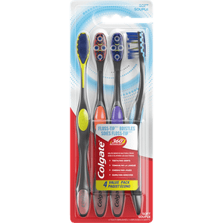 Colgate Colg-360 Adv Floss-Tip Bristles Soft 4 Count (Pack of 1)